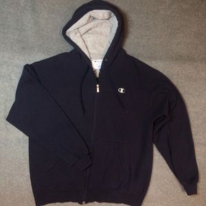 CHAMPION MENS ECO FLEECE FULL ZIP HOODIE